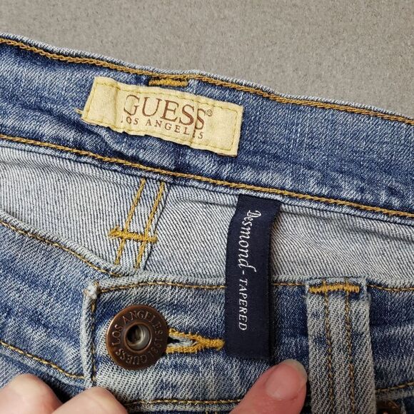 Guess Jeans Desmond Tapered Blue Jeans Classic Fit - Hemmed - Picture 3 of 15
